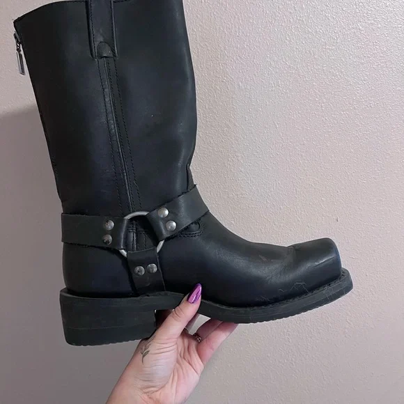 Milwaukee Leather Black Men's Boots - Picture 2 of 2